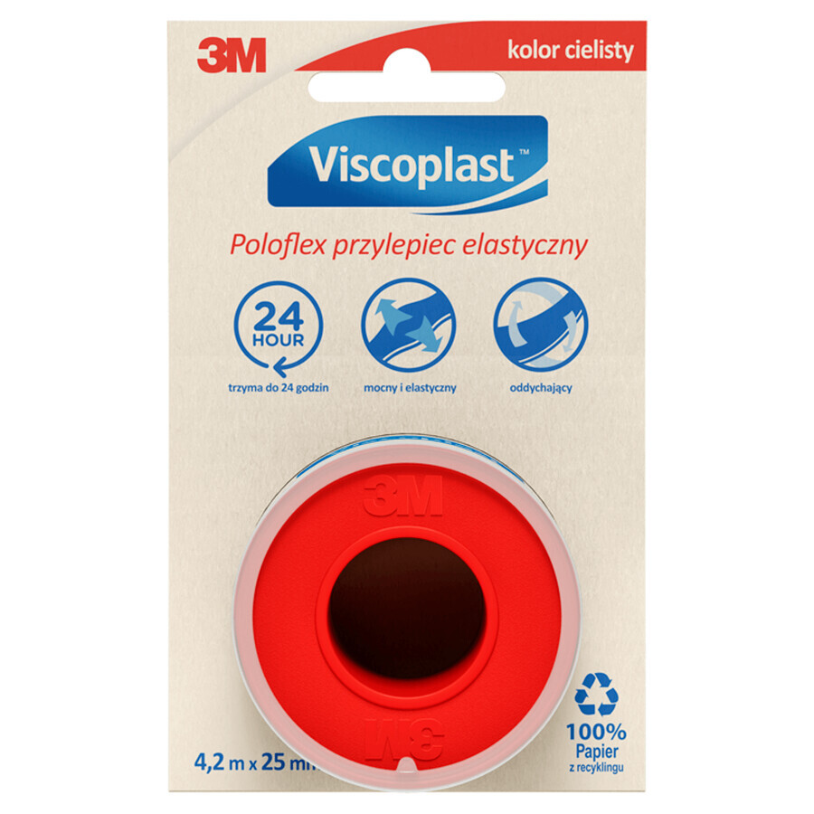 Viscoplast Poloflex, adhesivo elástico, 4,2 m x 25 mm, 1 ud.