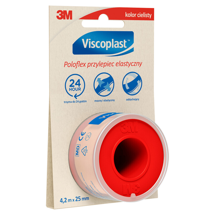 Viscoplast Poloflex, adhesivo elástico, 4,2 m x 25 mm, 1 ud.