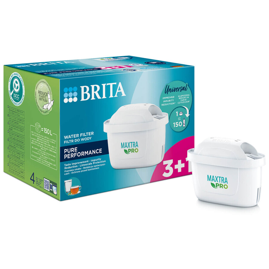 Brita Maxtra Pro Pure Performance waterfilter, 4 stuks