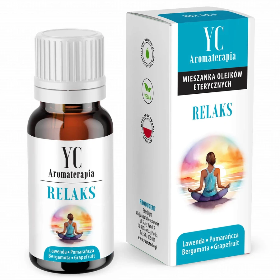 La vostra candela, miscela naturale di oli essenziali, Relax, 10 ml