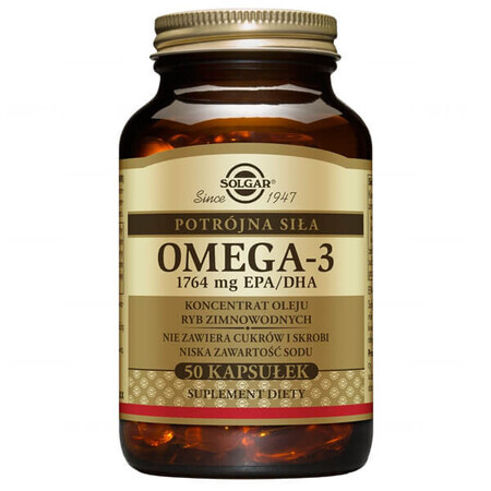 Solgar, Omega 3, Triple Fuerza EPA/DHA, 50 cápsulas