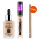 Catrice HD Liquid Coverage Foundation 24H, Base de maquillaje l&#237;quida, 030 Sand Beige, 30 ml + Corrector facial l&#237;quido, 005 Light Natural, 5 ml + Delineador de cejas Gratis