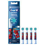 Oral-B Pro Kids, Tipps elektrische Zahnbürste, Spiderman, ab 3 Jahren, ultra soft, 4 Stück