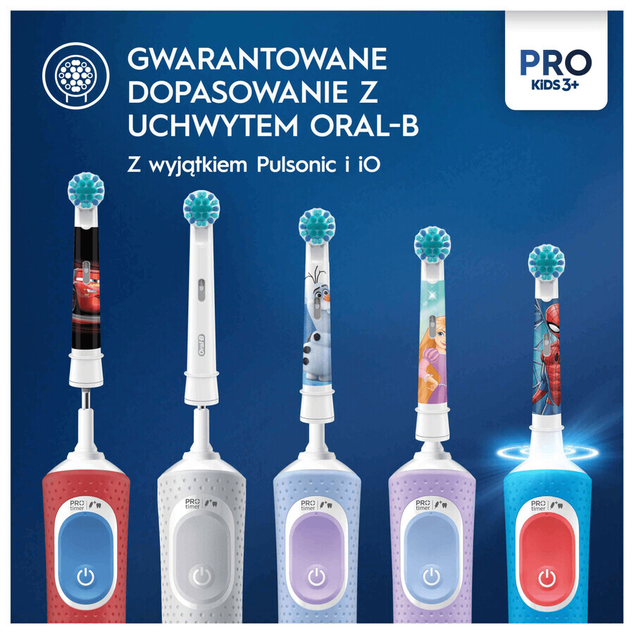 Oral-B Pro Kids, Tipps elektrische Zahnbürste, Spiderman, ab 3 Jahren, ultra soft, 4 Stück