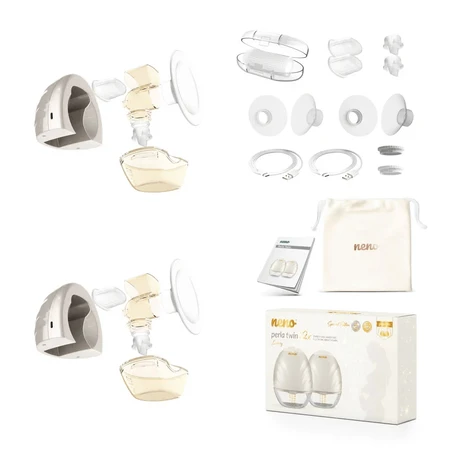 Extractor de leche electrónico Neno Perla Twin con carcasa trifásica