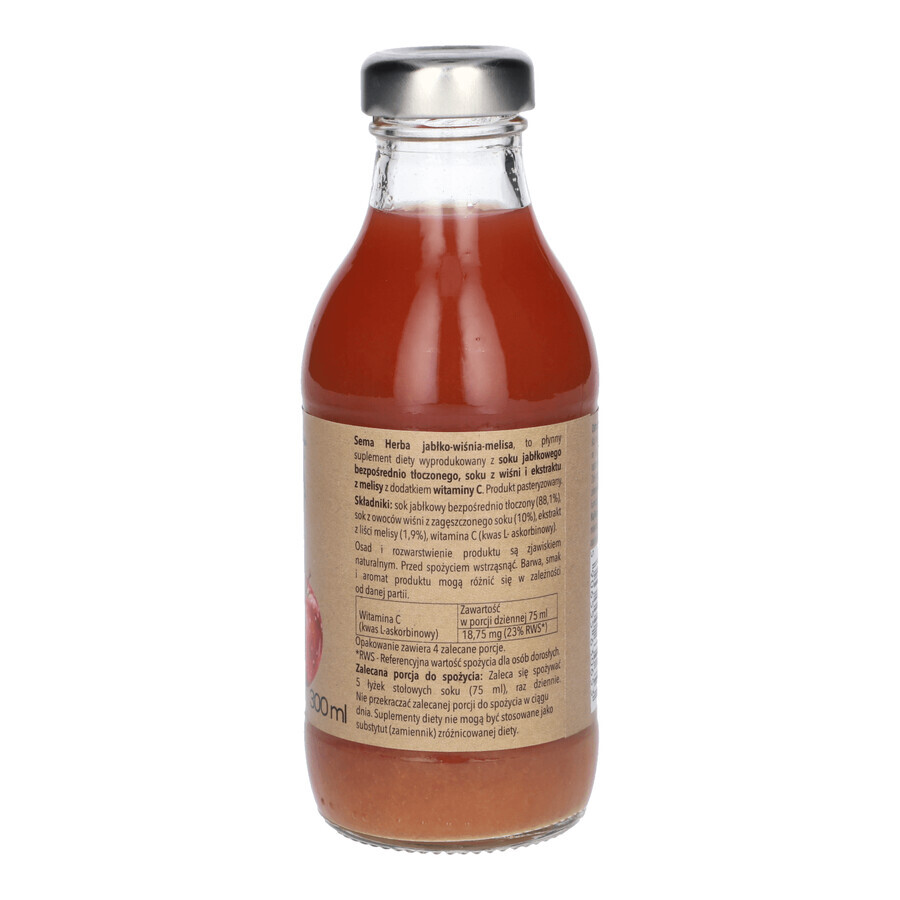 Sema Herba Manzana Cereza Melisa, zumo, 300 ml