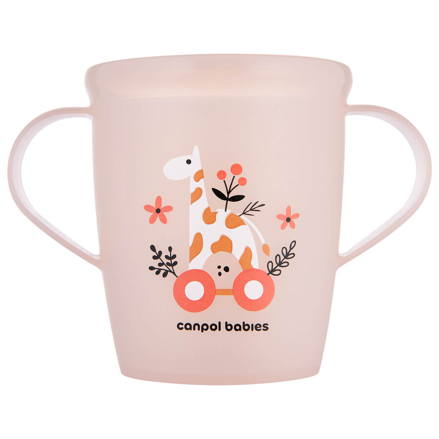 Canpol Bebés, vaso abierto con asas, Juguetes, coral, 2/101, a partir de 12 meses, 250 ml