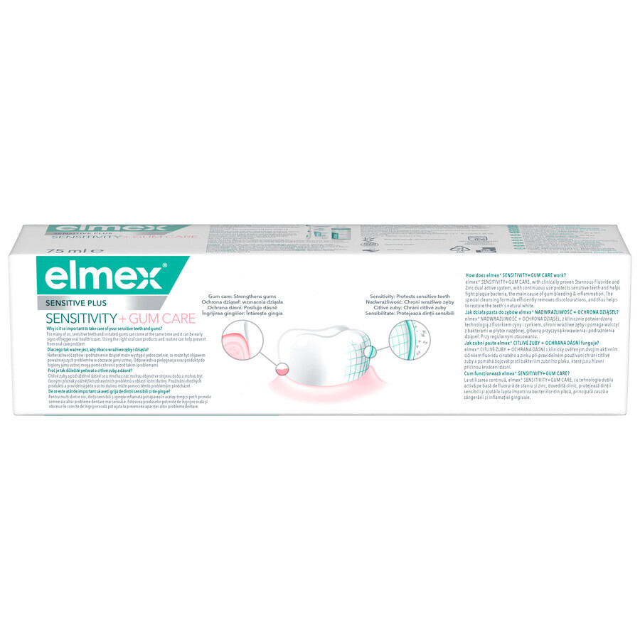 Elmex Sensibilidad + Cuidado Encías Pasta dentífrica 75 ml