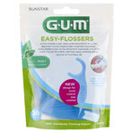 Sunstar Gum Easy-Flossers, picos de hilo dental, menta, 30 unidades