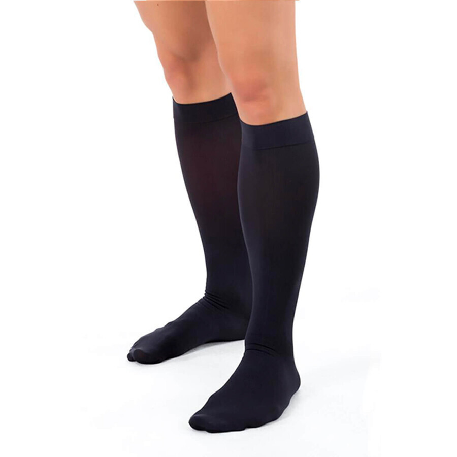 Sra. Teresa, calcetines de viaje, varices, hombre, negro, talla L