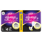 Always Platinum, compresas con alas, talla 4, Noche Segura, 10 unidades