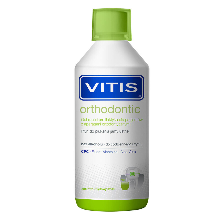 Kit orthodontique Vitis, bain de bouche 500 ml + dentifrice 100 ml + brosse à dents 1 pc