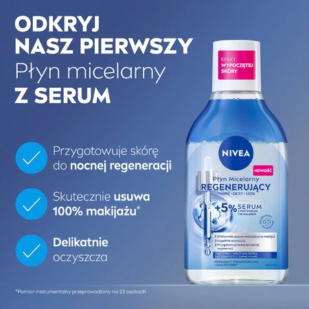 Nivea loción micelar regeneradora con 5% de suero, 400 ml