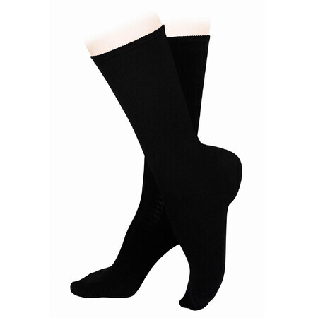 Salvi Compression Diabetic, chaussettes pour diabétiques, avec chitine, taille M, noir