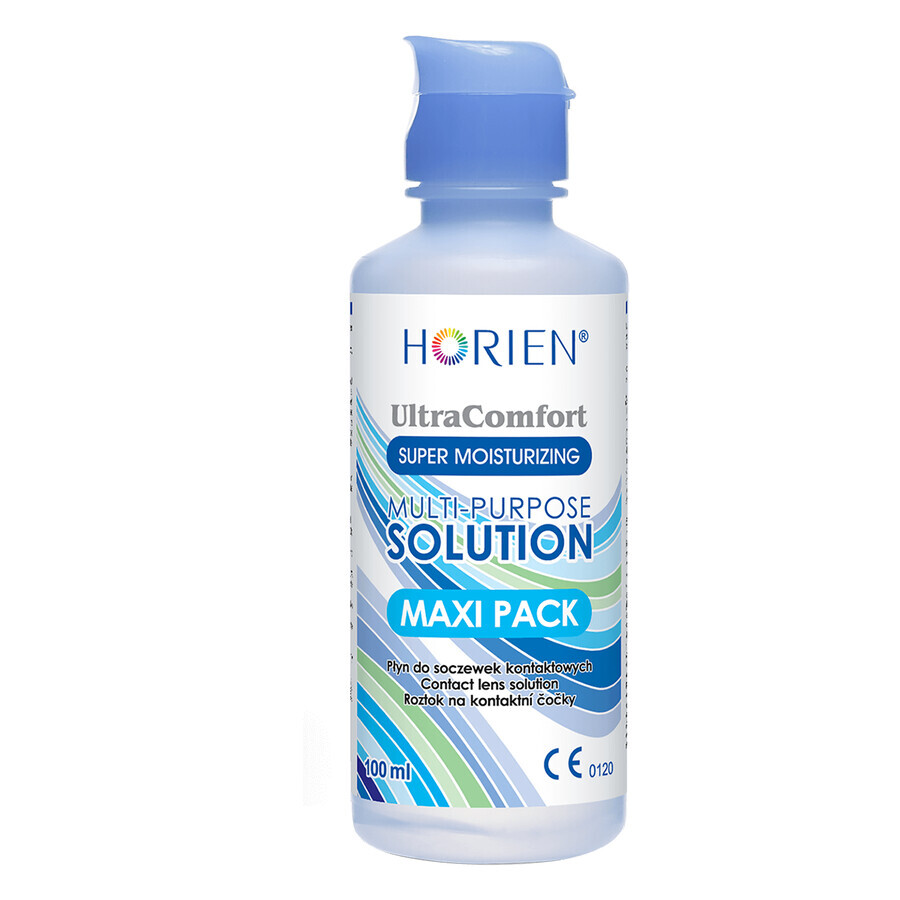 Horien Ultra Comfort solución multifuncional, solución para lentes de contacto, maxi pack, 360 ml + 100 ml