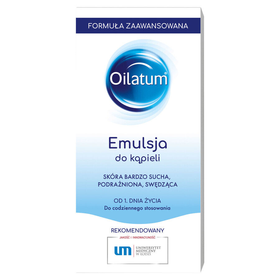 Oilatum Set Emulsión de Baño Fórmula Avanzada, desde el primer día de vida, 2 x 400 ml