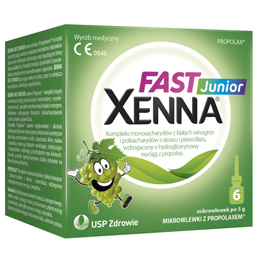 Xenna Fast Junior, microinfusión para niños mayores de 1 año, 6 unidades