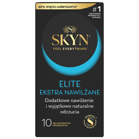 Unimil Skyn Elite Extra Lubricados, preservativos sin látex, extra humedecidos, 10 unidades