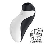 Satisfyer Orca, masaje clitoriano sin contacto, aire, orca blanca y negra