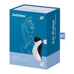 Satisfyer Orca, masaje clitoriano sin contacto, aire, orca blanca y negra