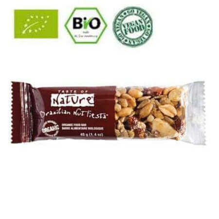 Baton Bio cu nuci de Brazilia, 40 g, La Finestra Sul Cielo