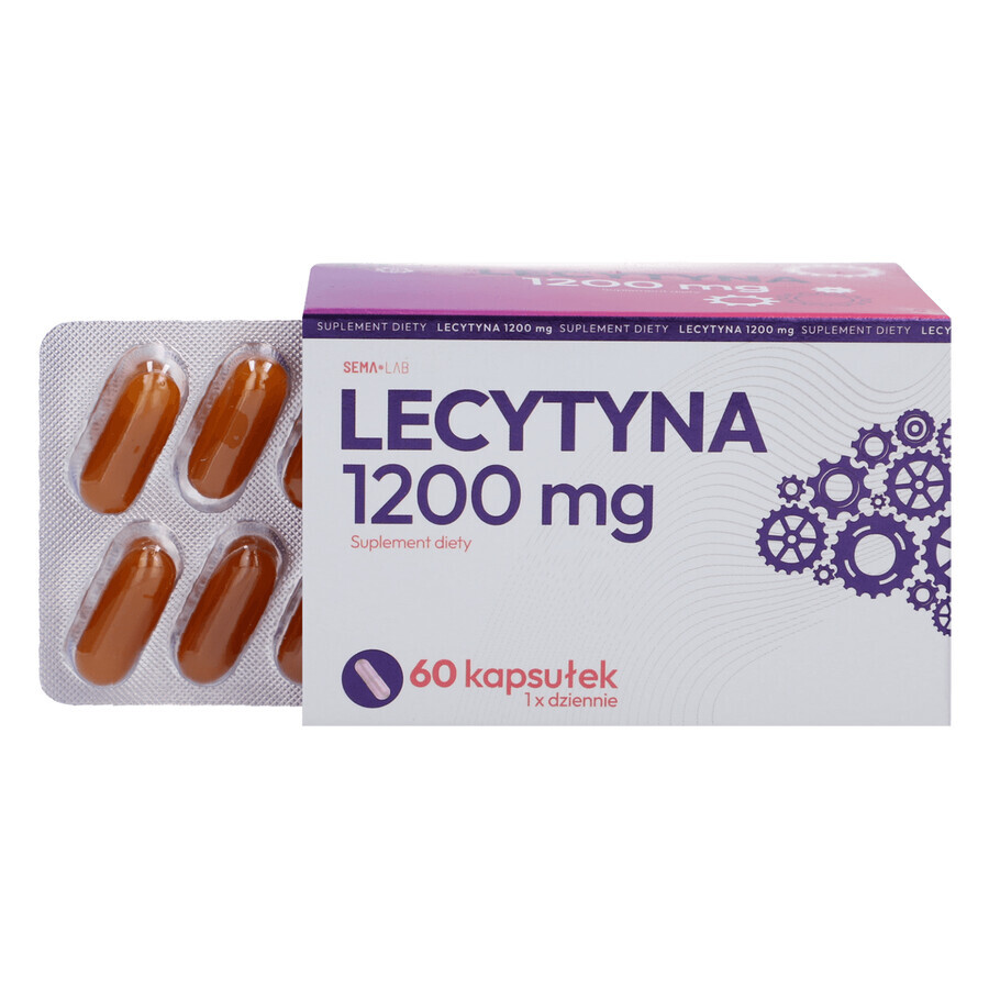 SEMA Lab Lecitina 1200 mg, 60 cápsulas blandas