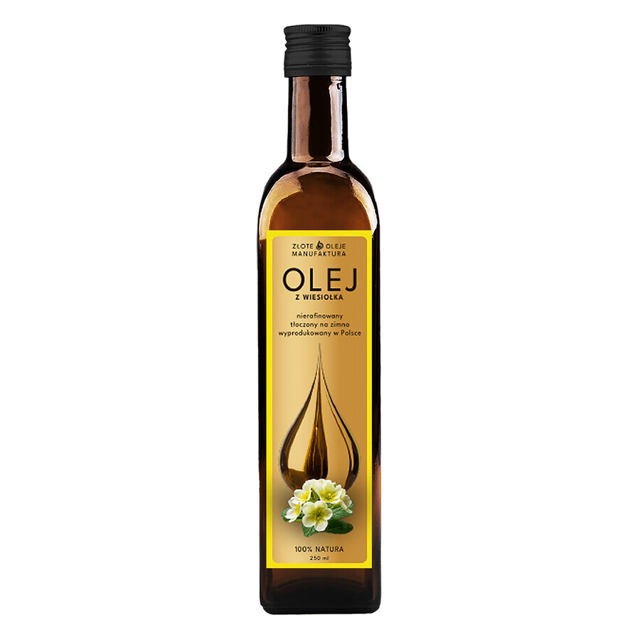 Goldfarmex Golden Oils Aceite de Onagra, prensado en frío, sin refinar, 250 ml