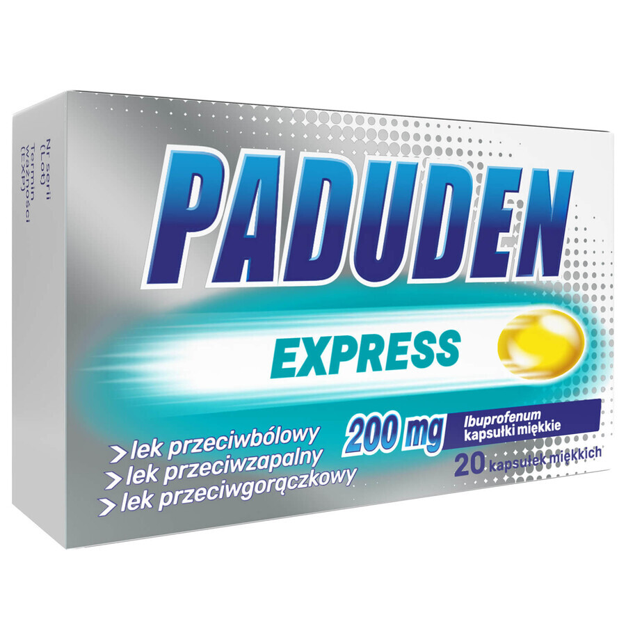 Paduden Express 200 mg, 20 cápsulas