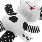 AKUKU, mascotte en peluche avec étiquette, noir et blanc, A0471, dès la naissance, 1 pièce