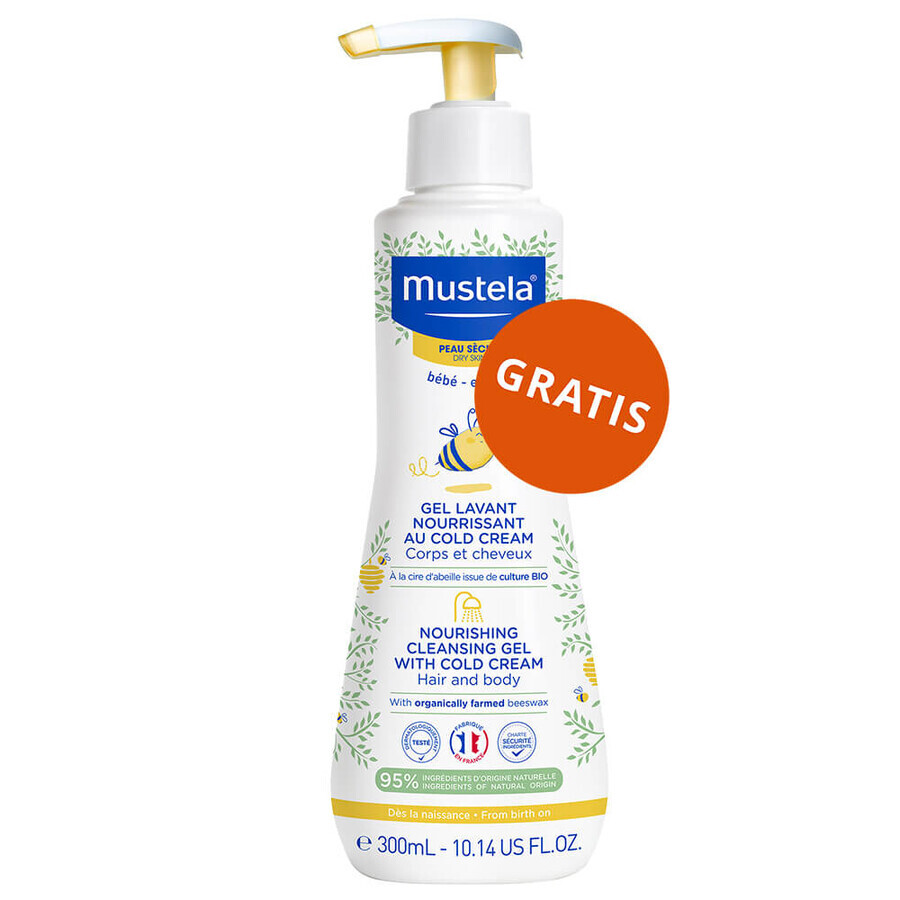 Lote Bebilon Profutura Profutura DuoBiotik 4, leche maternizada nutritiva, a partir de 2 años, 3 x 800 g + Mustela Bebe Enfant, gel lavante nutritivo, 300 ml de regalo