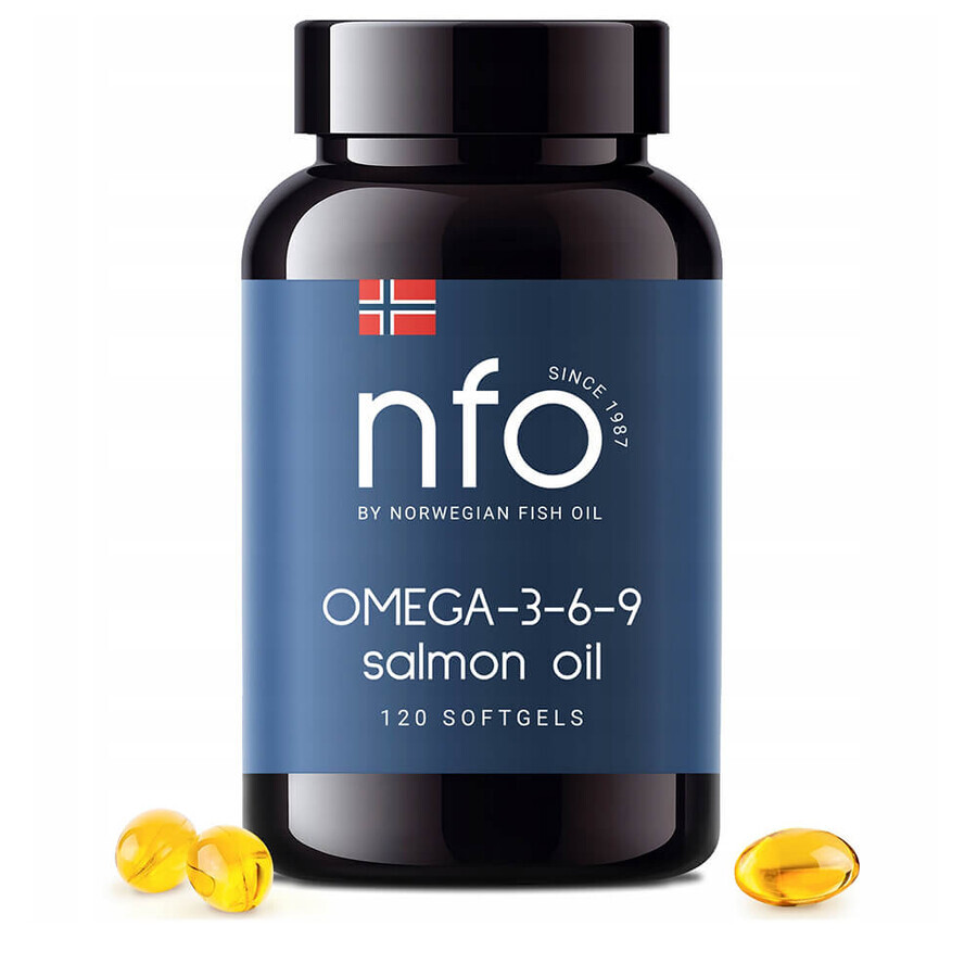 NFO Omega-3-6-9 Ulei de somon, 120 capsule moi