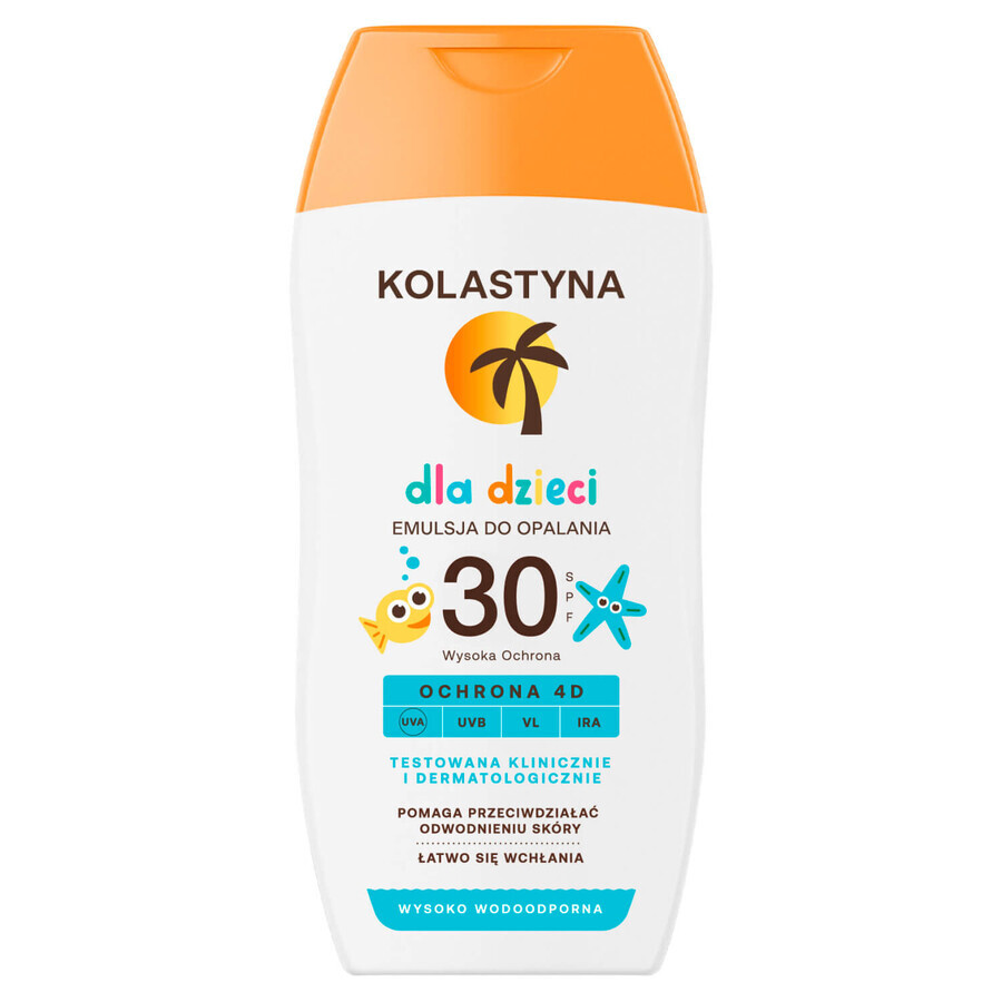 Set Kolastyna, emulsión de playa para niños, FPS 30, 125 ml + mascarilla after sun, 20 ml por 1 céntimo