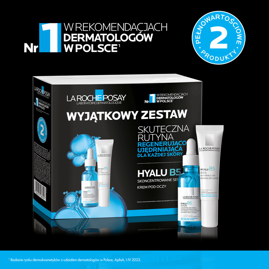 Kit La Roche-Posay Hyalu B5, sérum antiarrugas 30 ml + crema antiarrugas contorno de ojos 15 ml