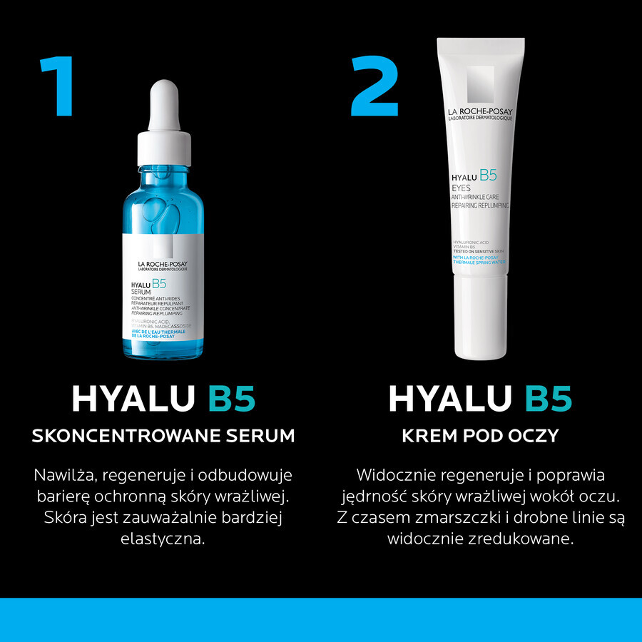 Kit La Roche-Posay Hyalu B5, sérum antiarrugas 30 ml + crema antiarrugas contorno de ojos 15 ml