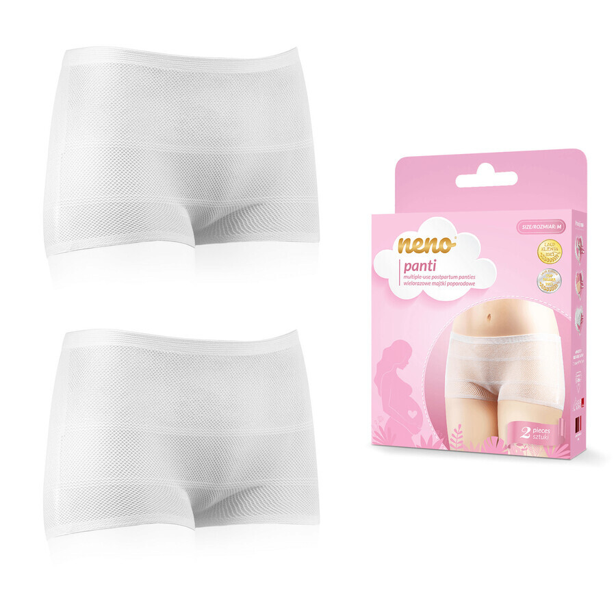 Neno Panties, braguitas posparto reutilizables, talla M, 2 piezas