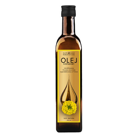 Goldfarmex Golden Oils Olio di colza, spremuto a freddo, non raffinato, 500 ml