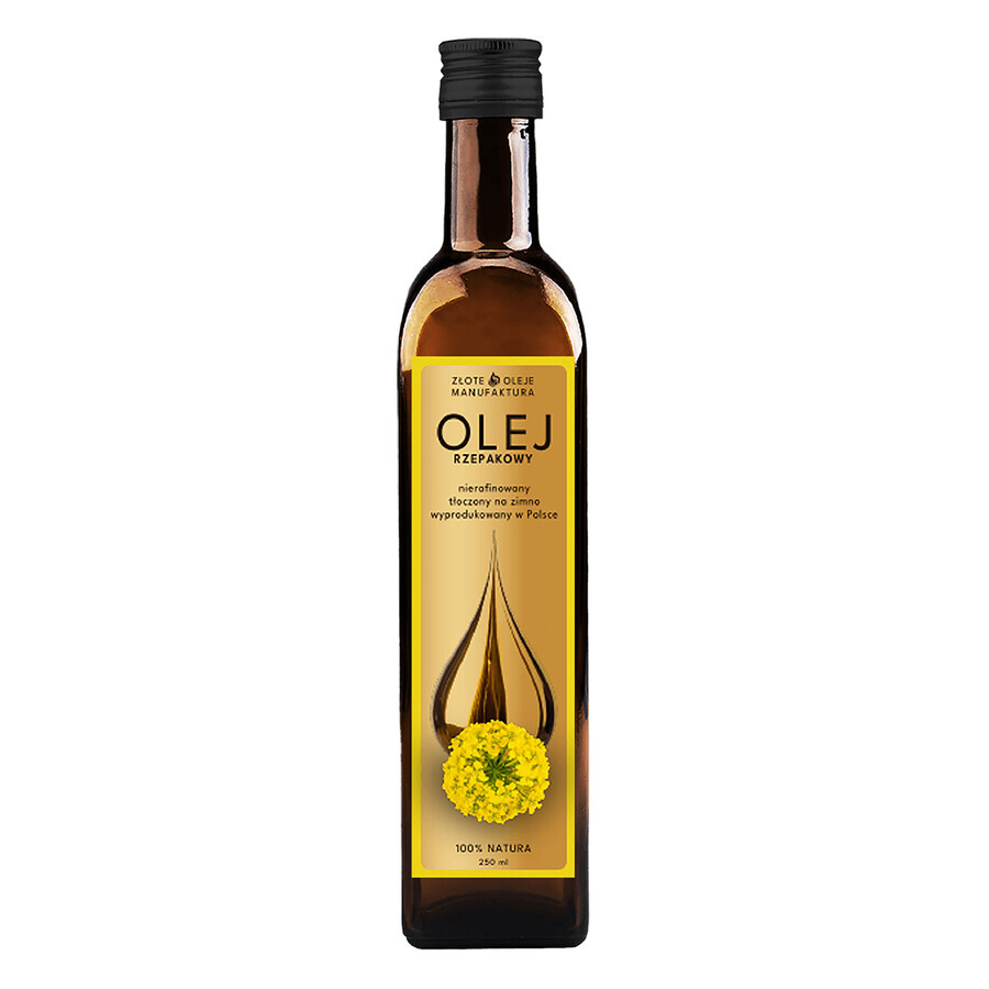 Goldfarmex Golden Oils Olio di colza, spremuto a freddo, non raffinato, 500 ml