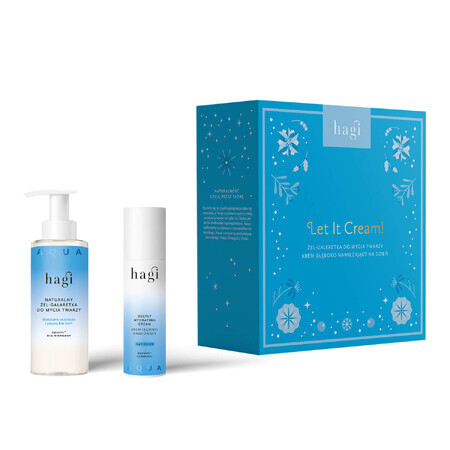 Hagi Let it cream ! Aqua Zone gel-gel nettoyant pour le visage 150 ml + crème hydratante pour le visage 50 ml