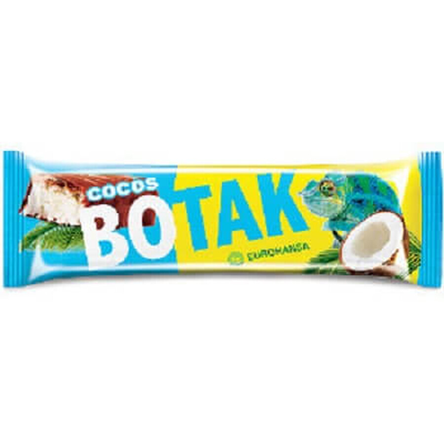 Baton de cocos in ciocolata cu lapte, 40 g, Botak