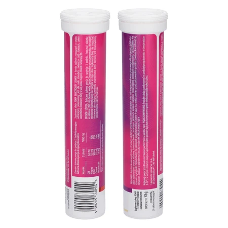 SEMA Elektrolity Senior, sabor cereza, sin azúcares añadidos, 20 comprimidos efervescentes