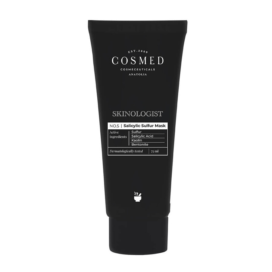 Cosmed Skinologist, mascarilla salicílico-sulfurosa de limpieza profunda, 75 ml