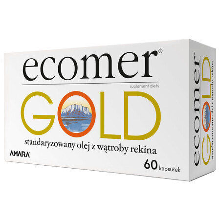 Ecomer Gold, aceite de hígado de tiburón de Groenlandia, 60 cápsulas