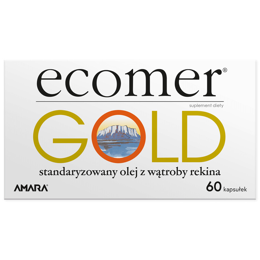 Ecomer Gold, aceite de hígado de tiburón de Groenlandia, 60 cápsulas