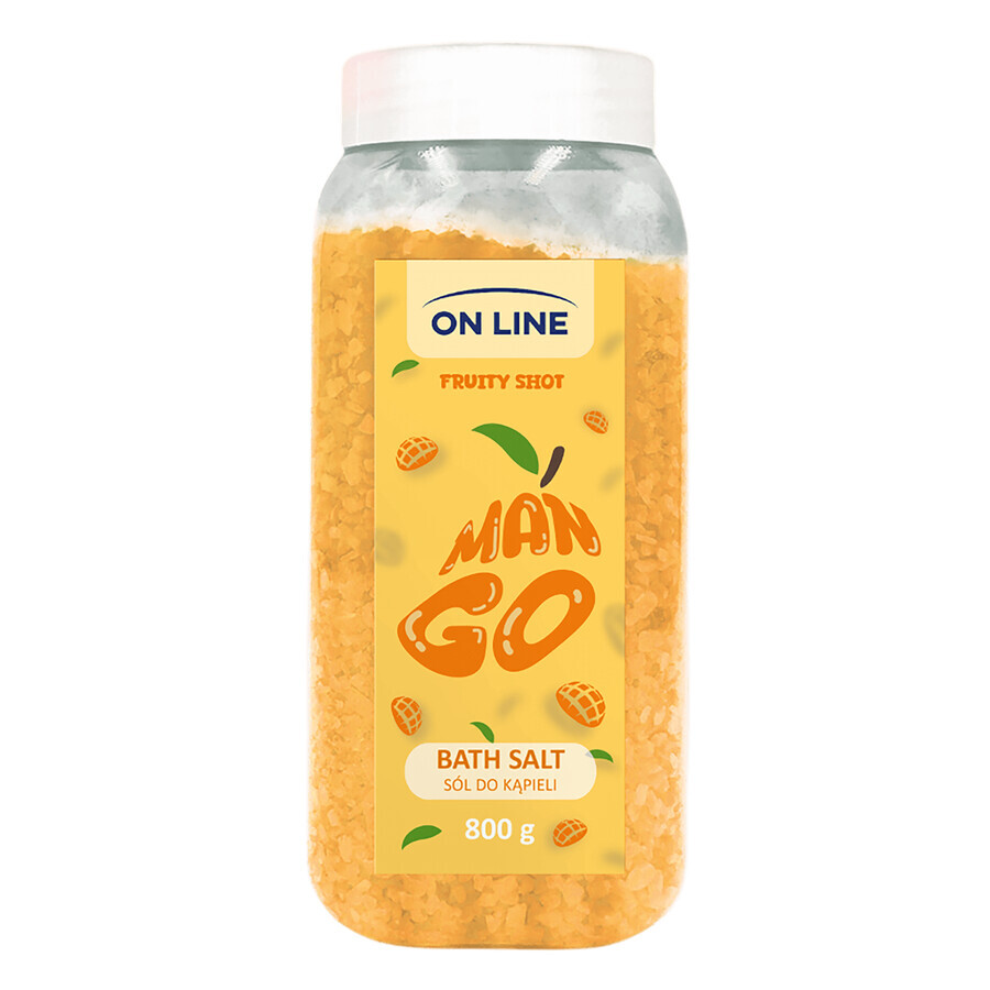 On Line Fruity Shot Mango, sel de bain, 800 g