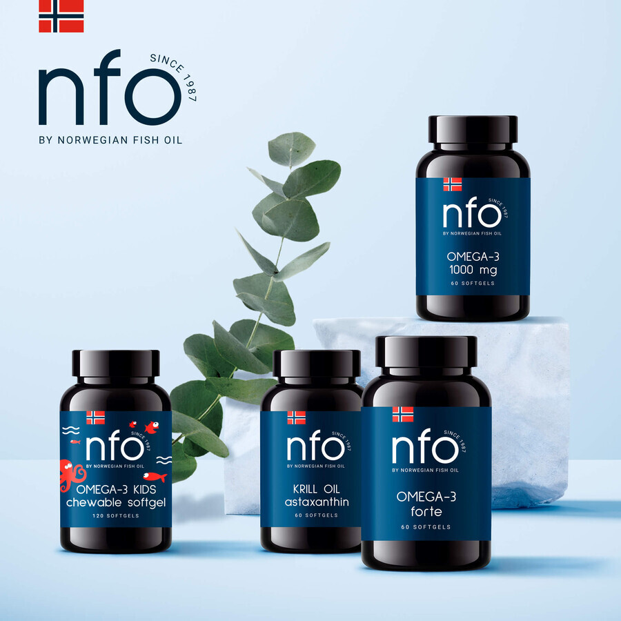 NFO Omega-3 Kids, vanaf 4 jaar, tutti frutti smaak, 120 kauwtabletten