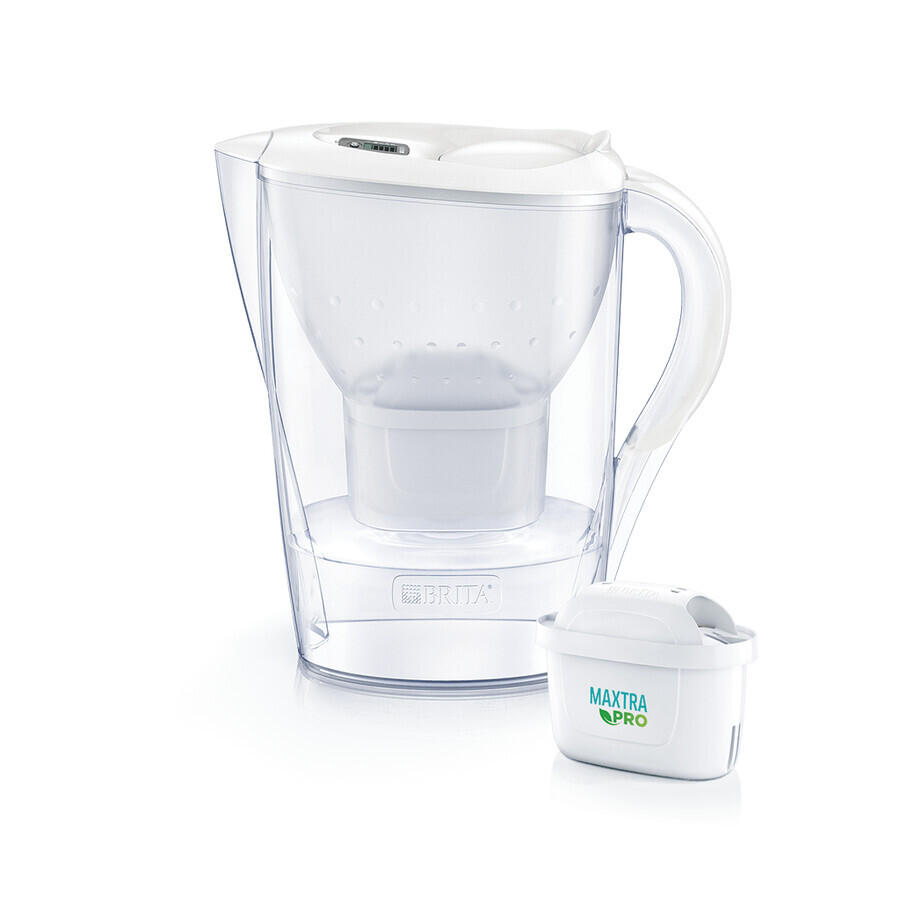 Brita Marella, jarra con filtro 2,4 l, blanca + filtro Maxtra Pro Pure Performance, 1 ud.