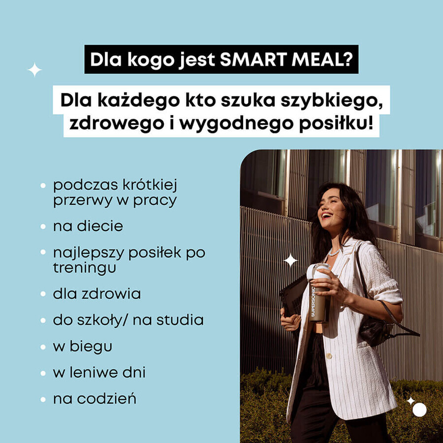 Supersonic Wholesome Smart Meal, cremiger Schokoladen- und Karamellgeschmack, 1,3 kg + Shaker, 700 ml gratis