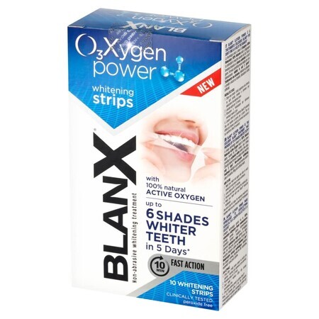 BlanX O3X tiras blanqueadoras con oxígeno activo, 10 unidades