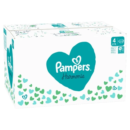 Pampers Harmonie 4 (9-14 kg), pieluchy, 174 sztuki: ceny i cechy