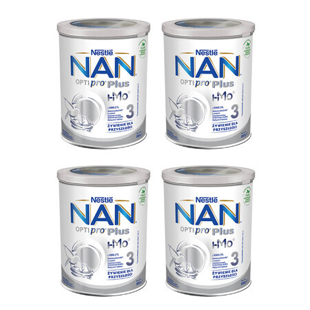 Nestle NAN Optipro Plus 3 HM-O, aangepaste melk voor baby's vanaf 1 jaar, 4 x 800 g